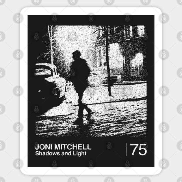 Joni Mitchell / Minimalist Graphic Artwork Design Sticker by saudade